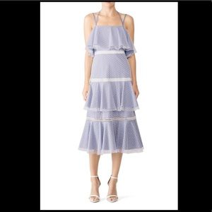 Prabal Garung Halter Strap Tiered Dress